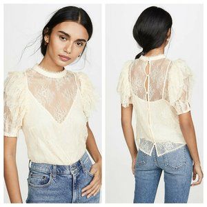 Free People Women's Secret Admirer Lace Blouse Top